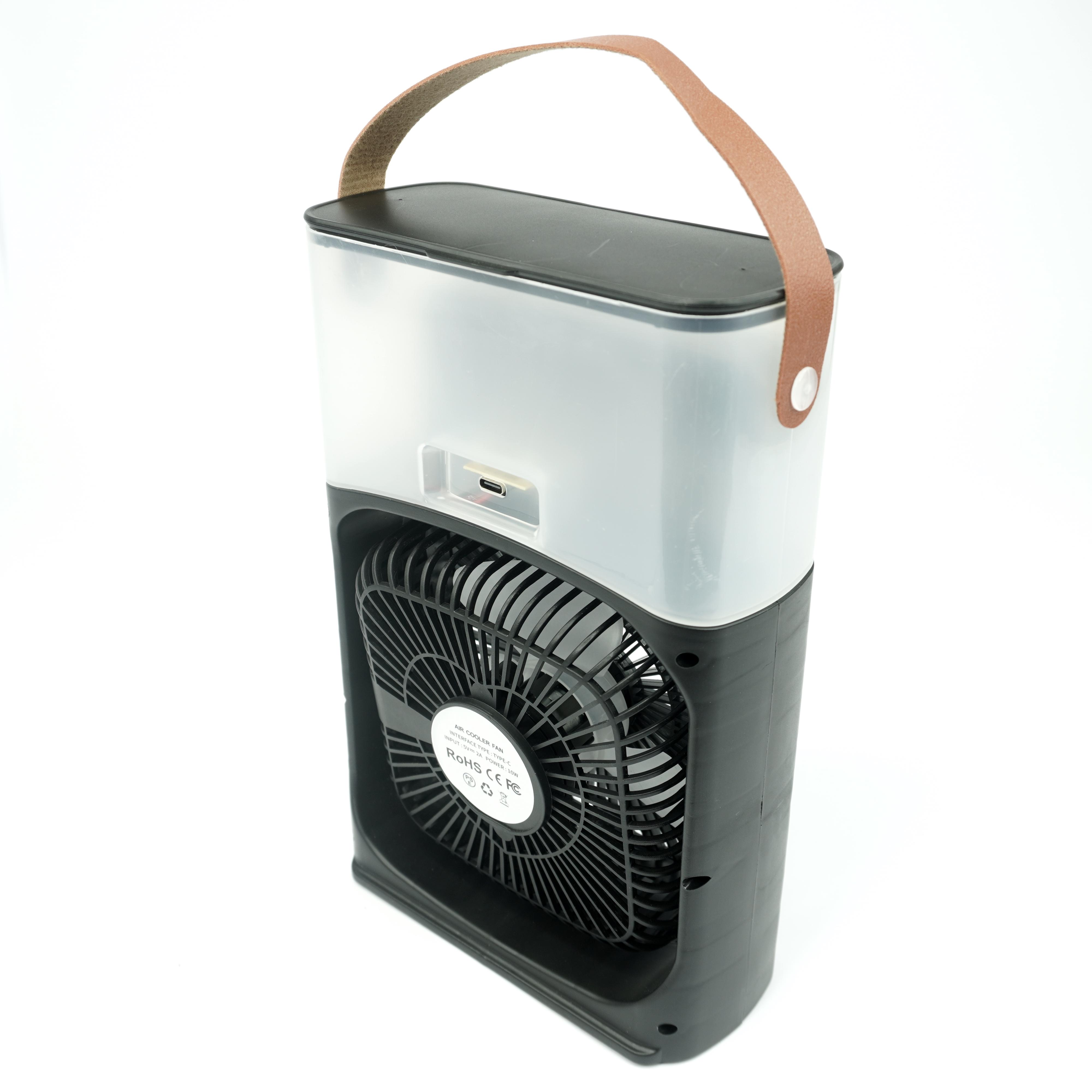 Вентилятор-зволожувач Air Cooler Fan 4в1 настільний USB з підсвічуванням та формою для льоду (021863) - фото 3 Вентилятор-зволожувач Air Cooler Fan 4в1 настільний USB з підсвічуванням та формою для льоду (021863) - фото 3