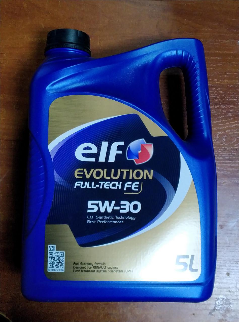 Масло ELF EVOLUTION FULL-TECH FE 5W30 5 л RENAULT 0720 (3085963628) - фото 3