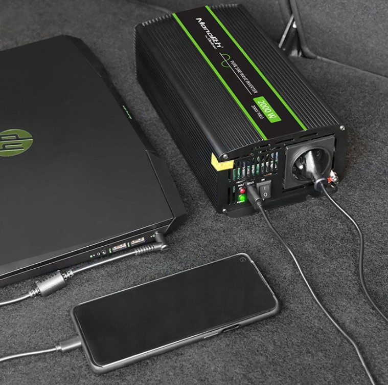 Інвертор 12230 Qoltec з чистою синусоїдою 2000 Вт (2328871045) - фото 4 Інвертор 12230 Qoltec з чистою синусоїдою 2000 Вт (2328871045) - фото 4