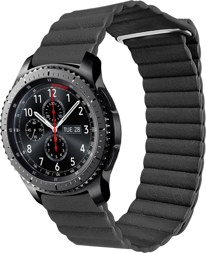 Ремінець шкіряний Genis для Samsung Gear S3 Black (26514-2B)