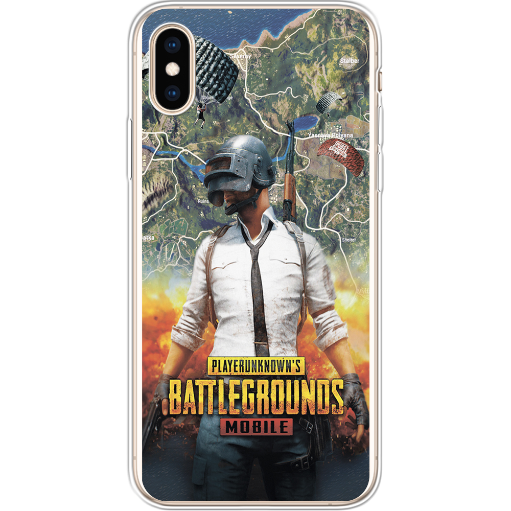 Чохол Boxface iPhone XS PUBG Mobile Прозорий силікон (35413-up2309-32139)