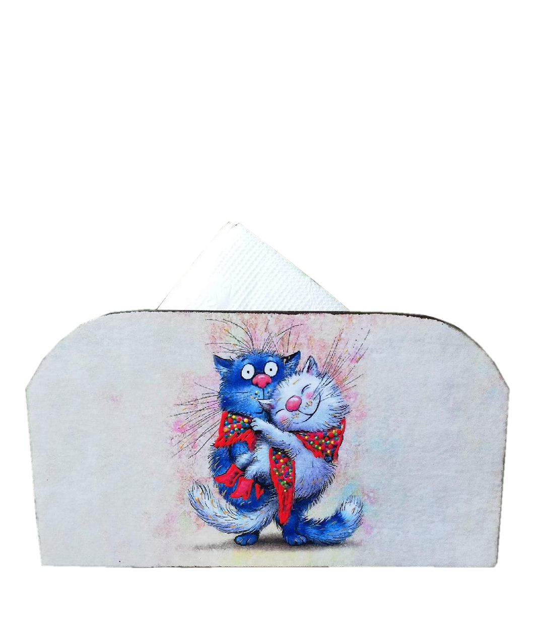 Салфетница Okl Gifts Котики с ручной росписью
