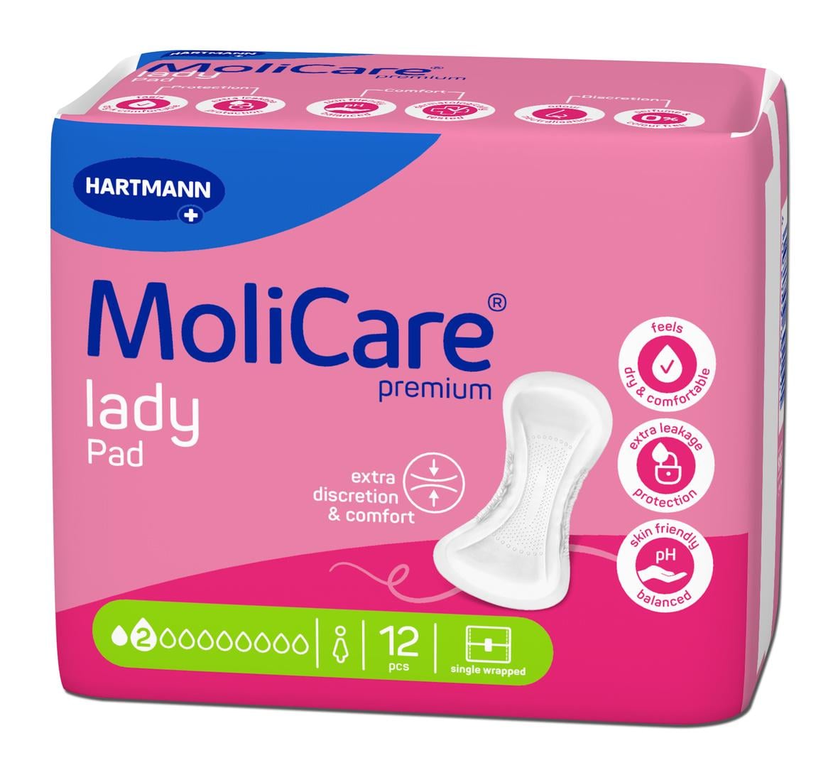 Прокладки урологічні MoliCare Premium lady pad 2 краплі 12 шт. Прокладки урологічні MoliCare Premium lady pad 2 краплі 12 шт.