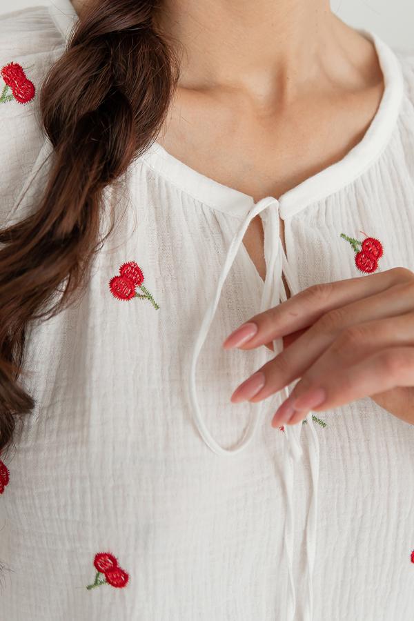 Рубашка с вышивкой Forli из муслина XL/XXL Cherry (ML0085-38-60) - фото 5