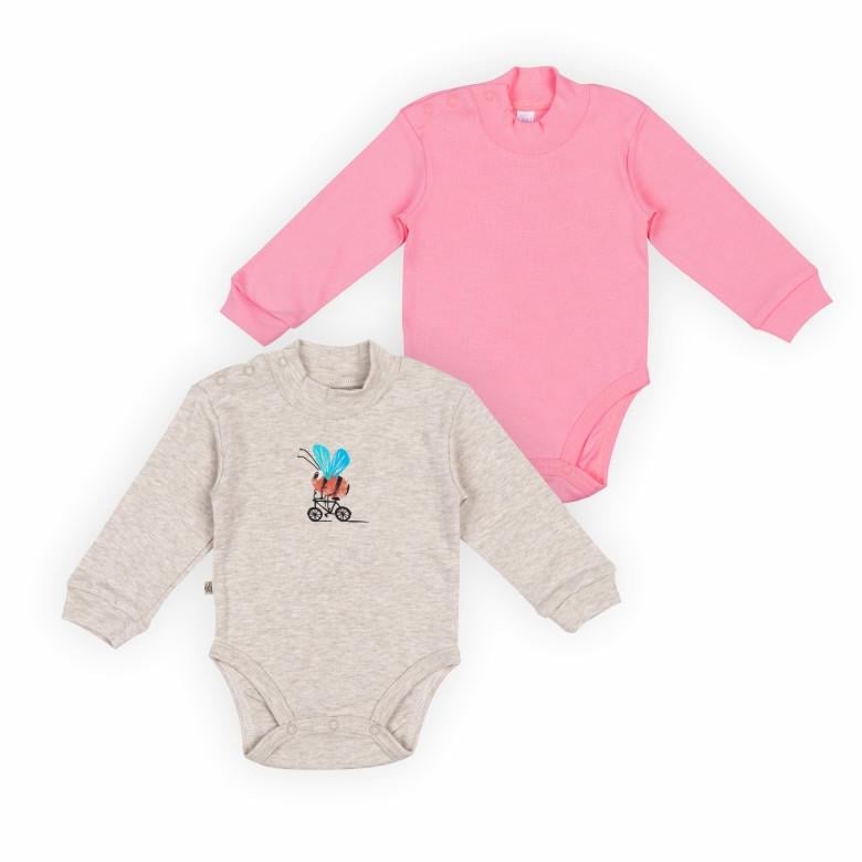 Комплект боди для малыша Gabbi BD-24-8 86 см 2 шт. Серый/Розовый (13933) Комплект боди для малыша Gabbi BD-24-8 86 см 2 шт. Серый/Розовый (13933)