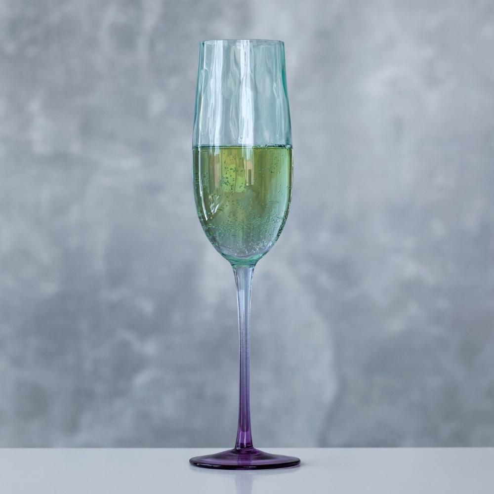 Набір келихів Elisey 9054-003 Лазур скло 230 мл 5х24,5 см 2 шт. Бірюзовий (118-81-9054-003) - фото 2 Набір келихів Elisey 9054-003 Лазур скло 230 мл 5х24,5 см 2 шт. Бірюзовий (118-81-9054-003) - фото 2