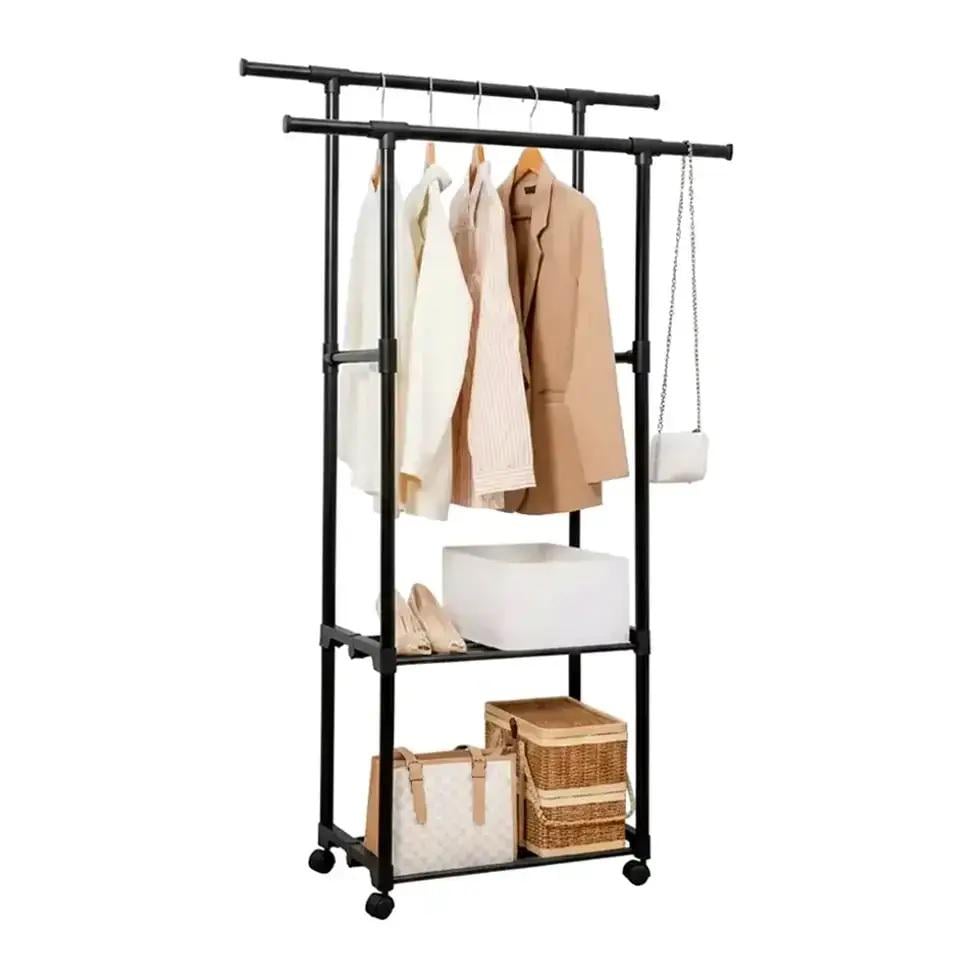 Стойка-вешалка напольная для одежды Черный