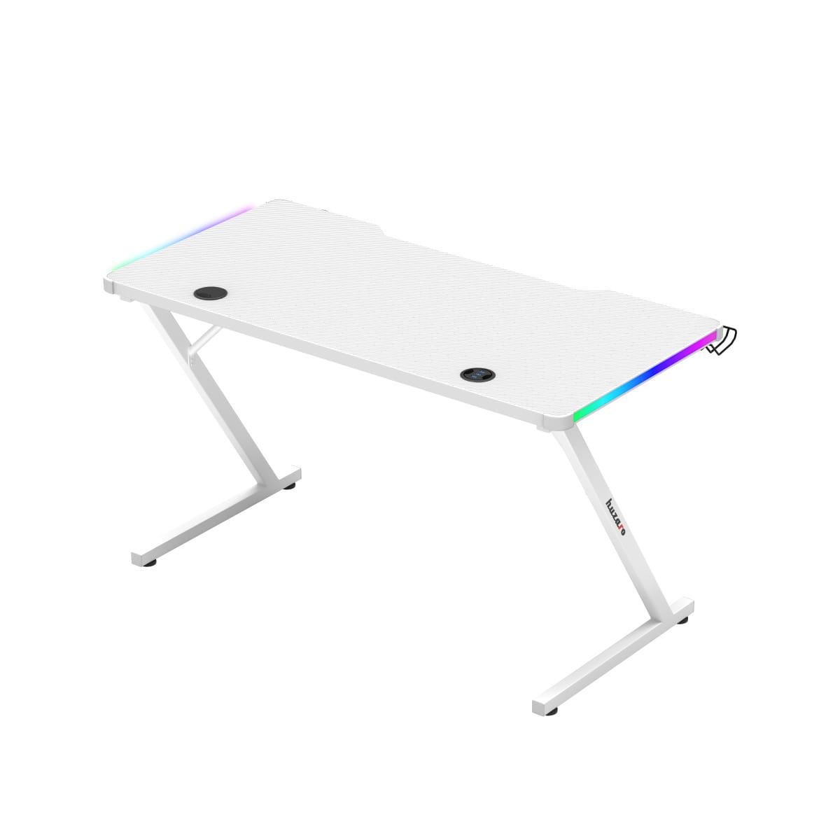 Комп'ютерний стіл Huzaro HERO 2,5 RGB White - фото 4