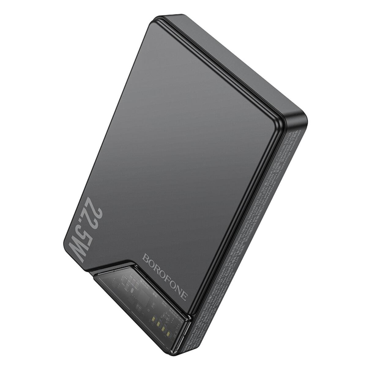 Повербанк Borofone BJ49 Astute 10000 mAh с MagSafe и быстрой зарядкой QC3.0/PD 20W Black