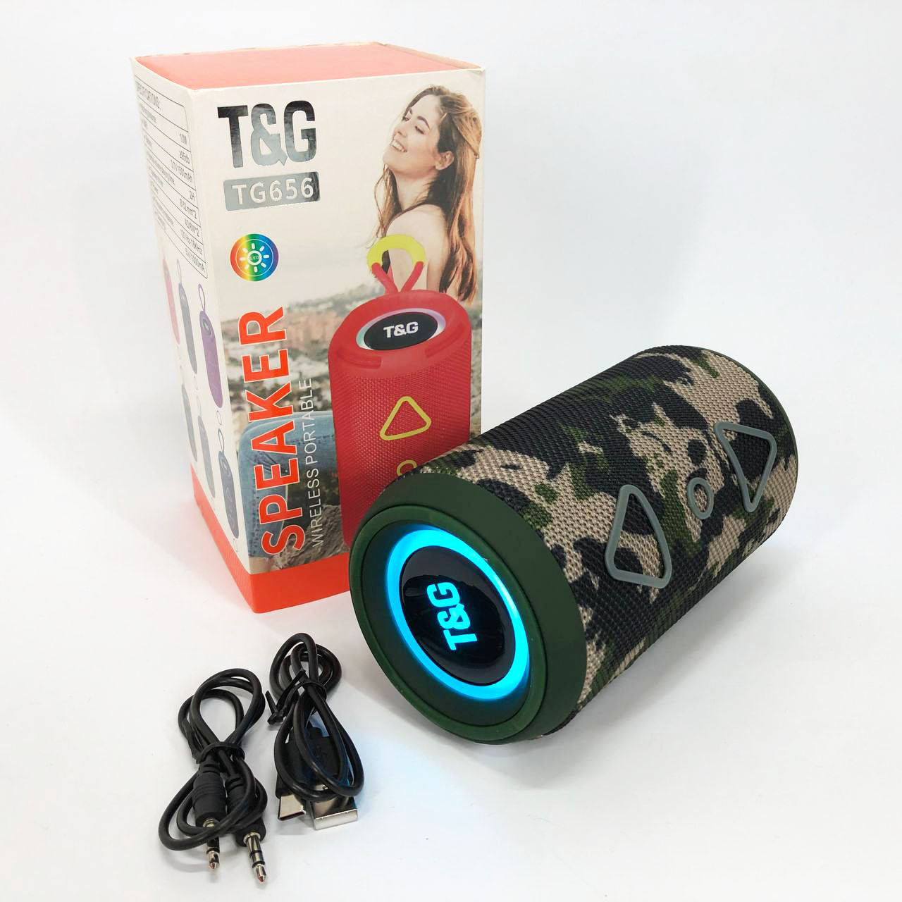 Колонка портативная Bluetooth TG656 FM Camo (2074010182) - фото 2