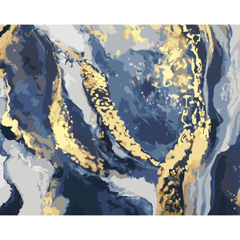 Картина по номерам Strateg Премиум Gray gold and white с лаком и уровнем 40x50 см (GS1448)