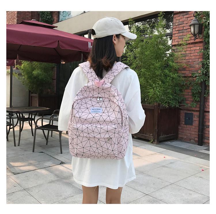 Городской рюкзак женский Геометрия Розовый (23255789)