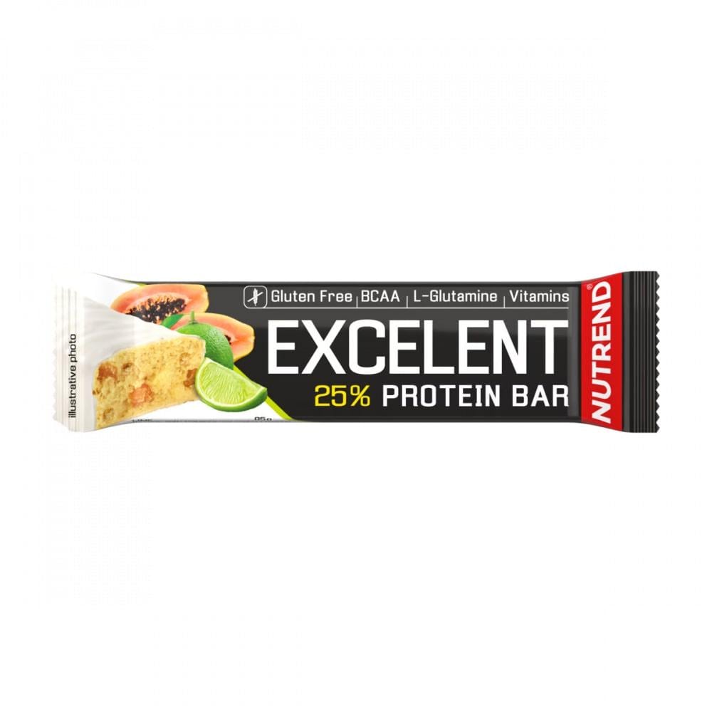 Батончик протеїновий NUTREND Excelent Protein bar лайм/папайя 85 г