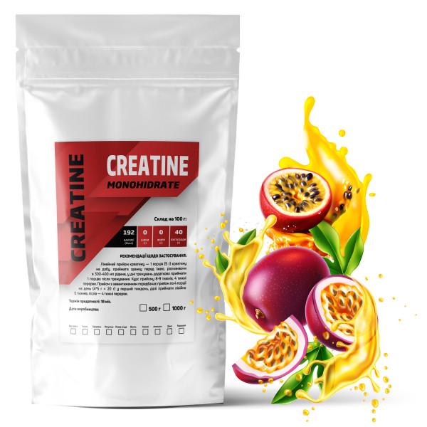 Креатин моногідрат Creatine Monohіdrate 99,9% на 200 порцій 1 кг Маракуйя (21-125-cre-m1)