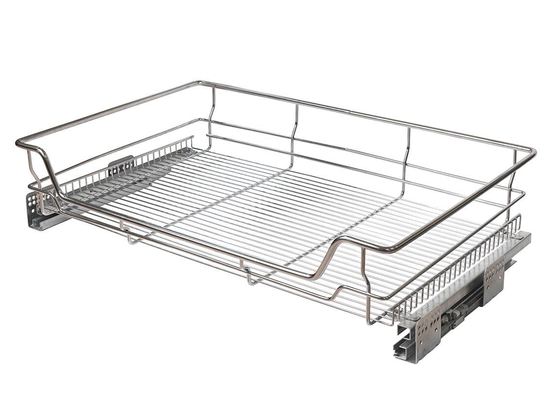 Корзина фасад выдвижная с доводчиком Giff 400 мм Хром (86143)