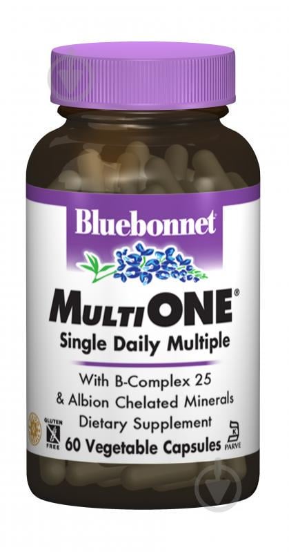Мультивитамины с железом, MultiONE, Bluebonnet Nutrition, 60 гелевых капсул