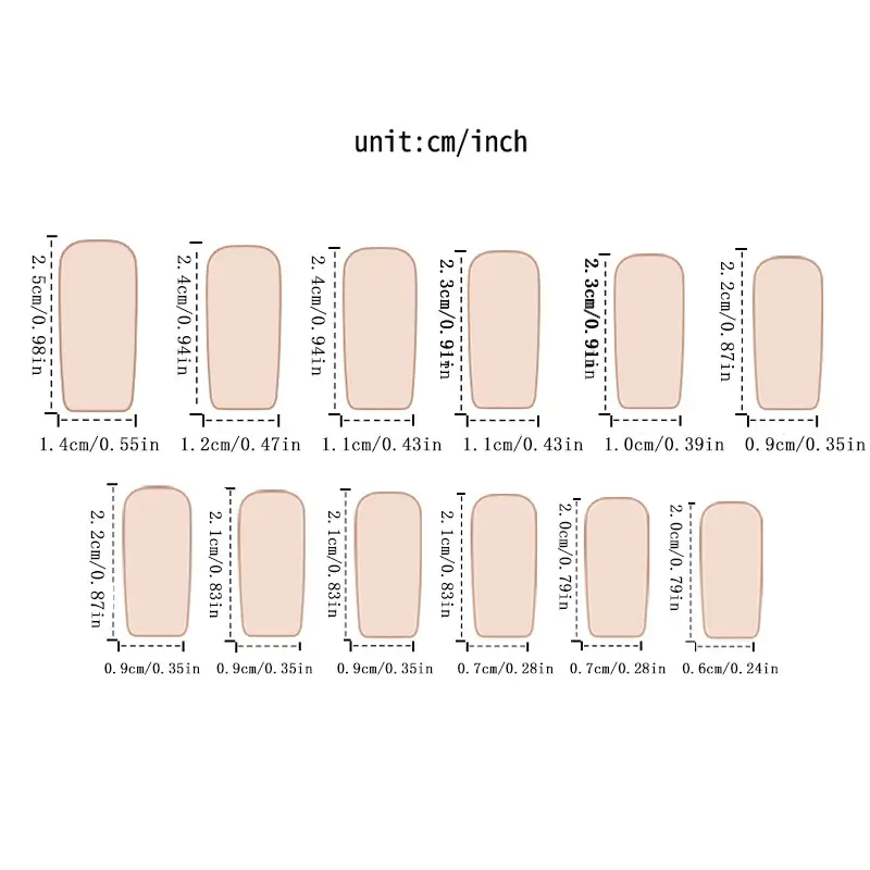 Ногти накладные Мини сердечки квадрат средней длины с клеевыми стиками 24 шт. Белый с черным (3000003750) - фото 10 Ногти накладные Мини сердечки квадрат средней длины с клеевыми стиками 24 шт. Белый с черным (3000003750) - фото 10