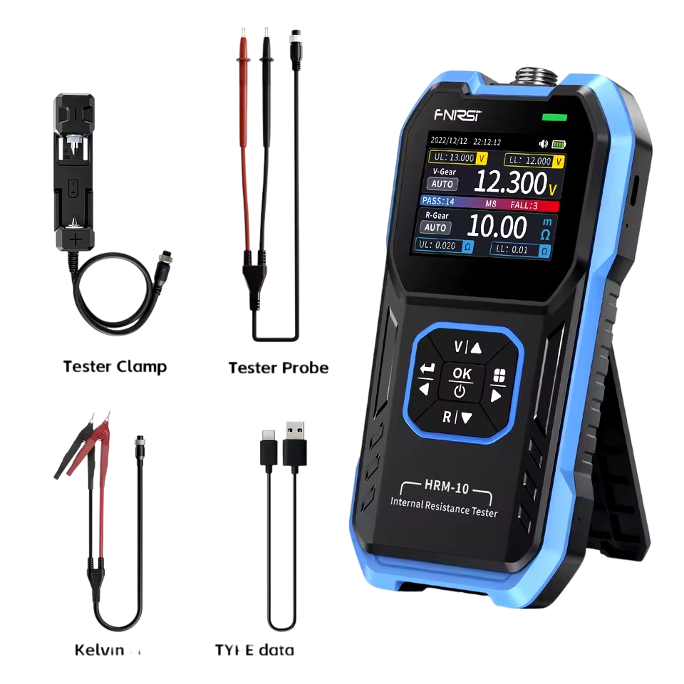 Тестер внутрішнього опору акумулятора FNIRSI HRM-10 100V 200 Ом Black (HRM-10) - фото 8