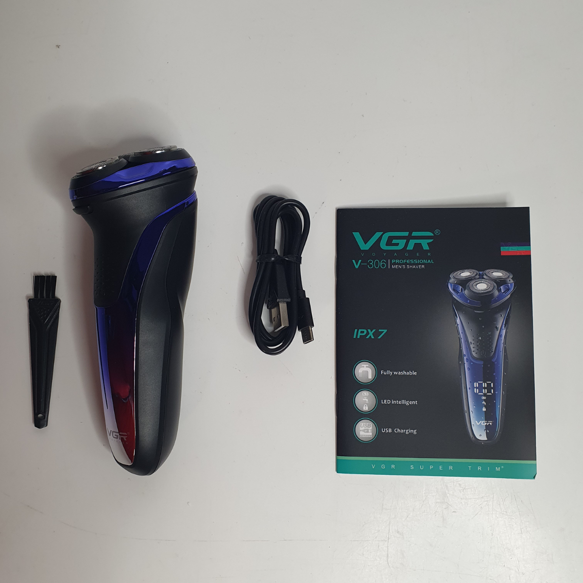 Электробритва аккумуляторная для влажного и сухого бритья (VGR-306)