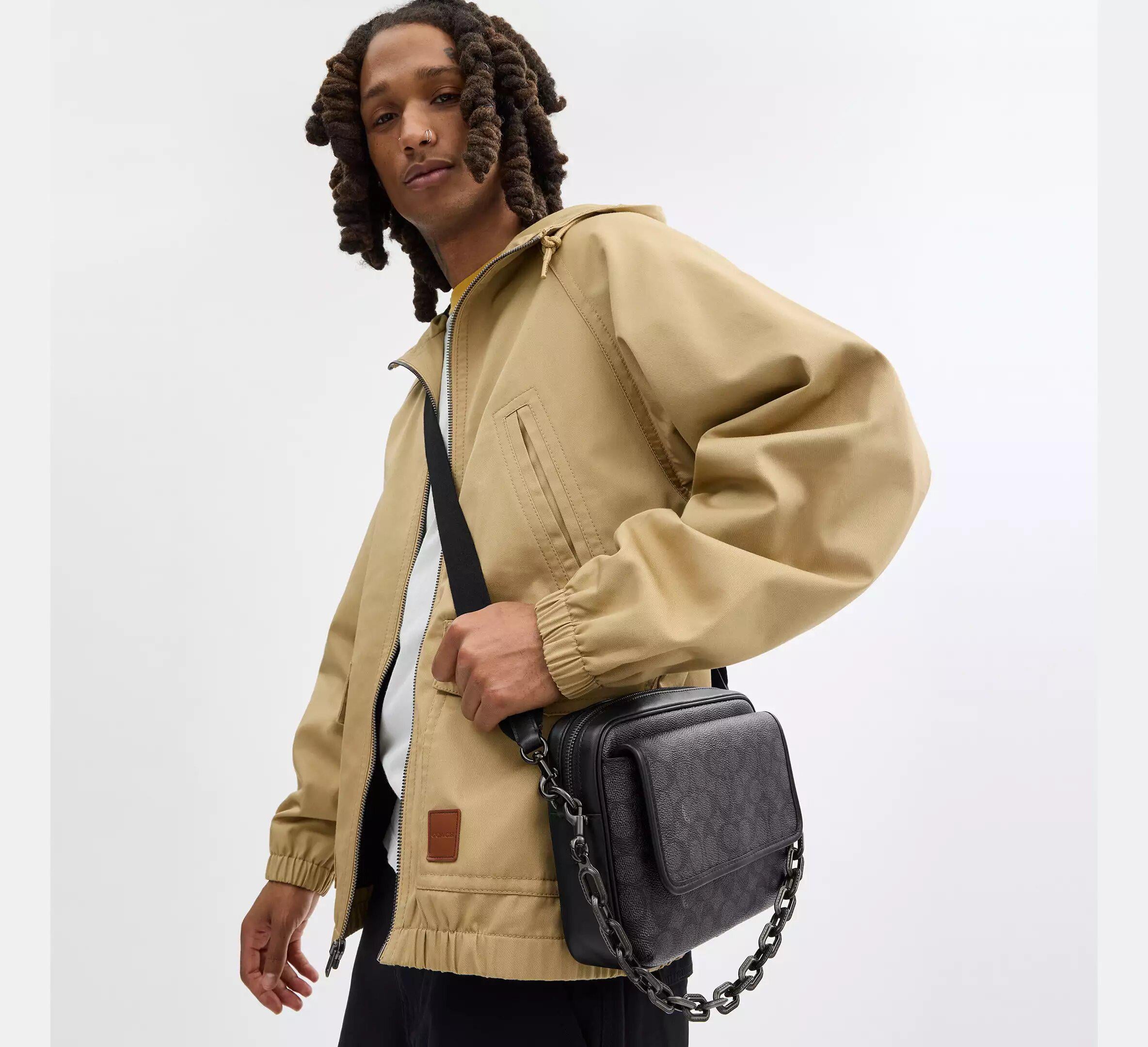 ᐉ Сумка кожаная Coach Charter Crossbody Bag 24 Charcoal • Купить