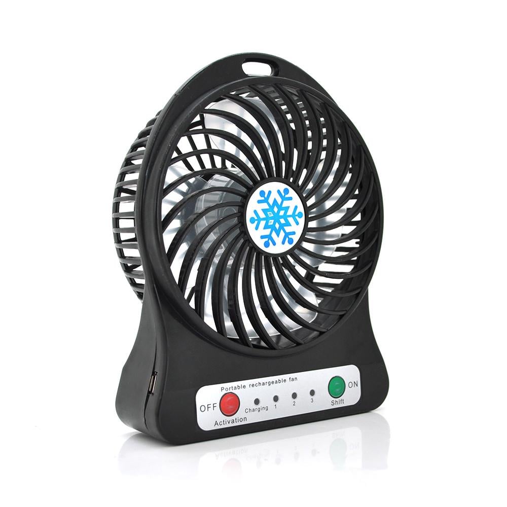 Вентилятор аккумуляторный 18650 MOD-01/3288 Черный