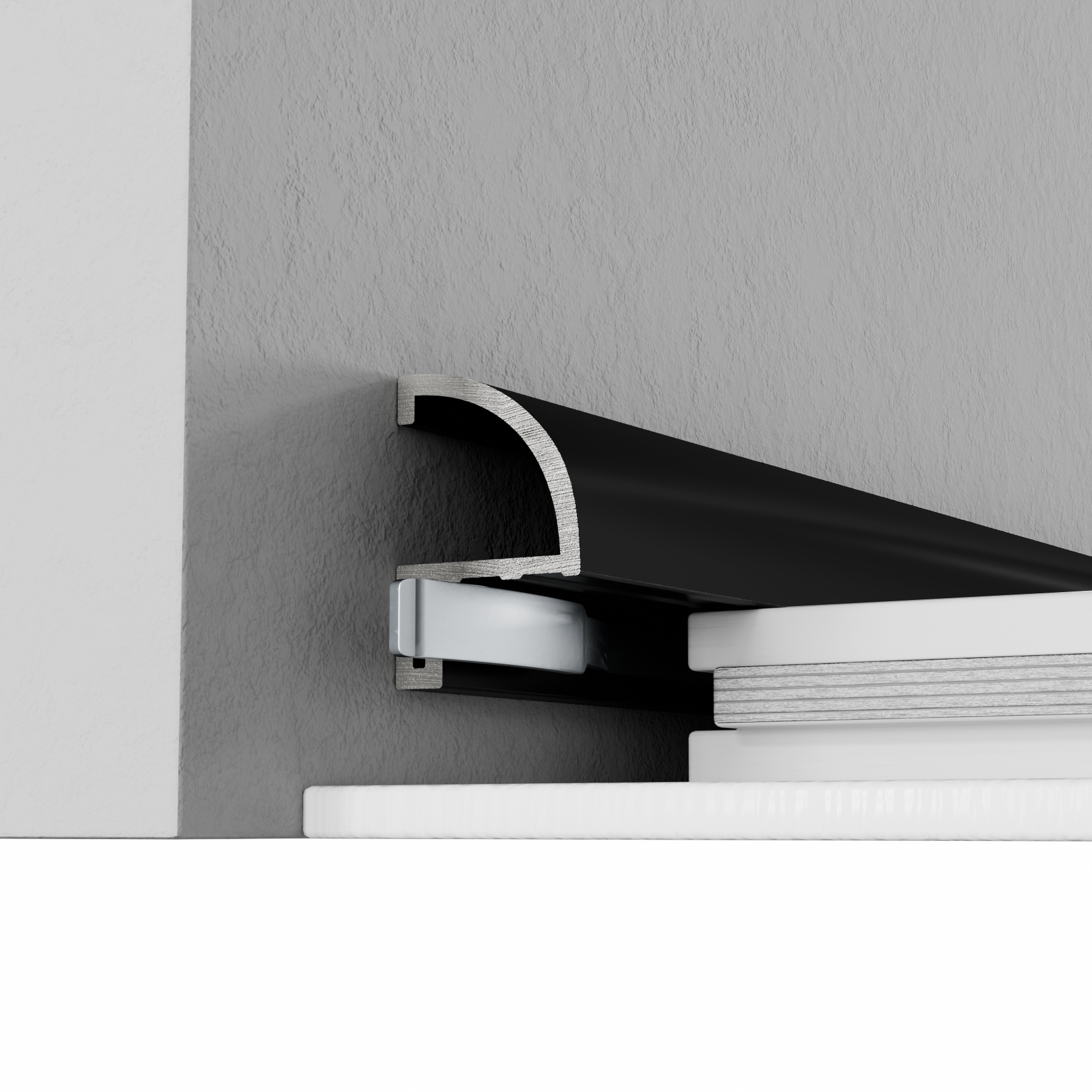 Микроплинтус алюминиевый Thinline SVM-013B 13x2600 мм Черный (25469527) - фото 3