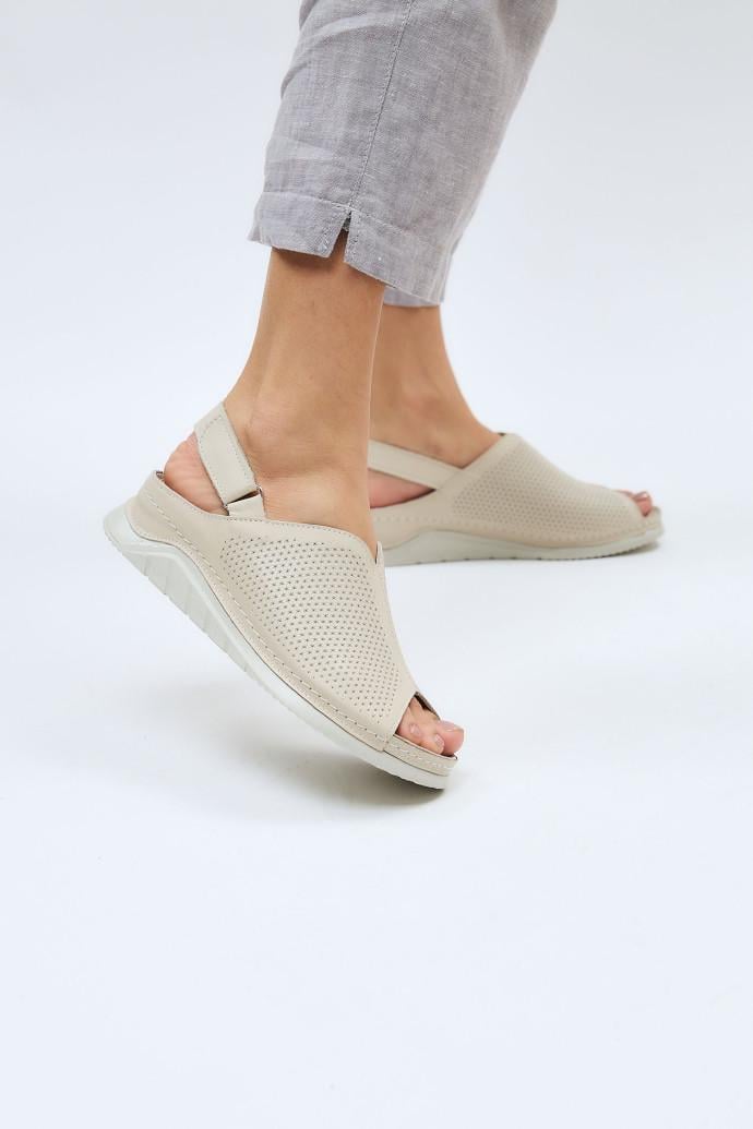 Босоножки женские Anna Lucci кожаные р. 41 Серый (198646)