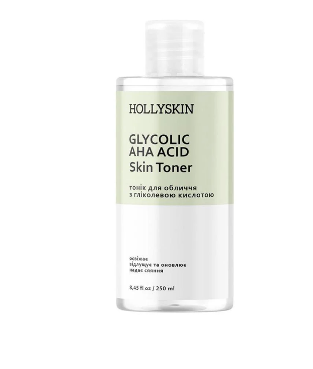 Тонік для обличчя HOLLYSKIN Glycolic AHA Acid з гліколевою кислотою