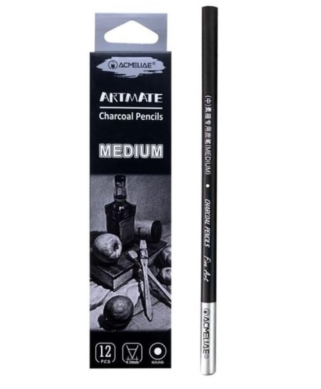Карандаши угольные Acmeliae Medium Artmate 12 шт.