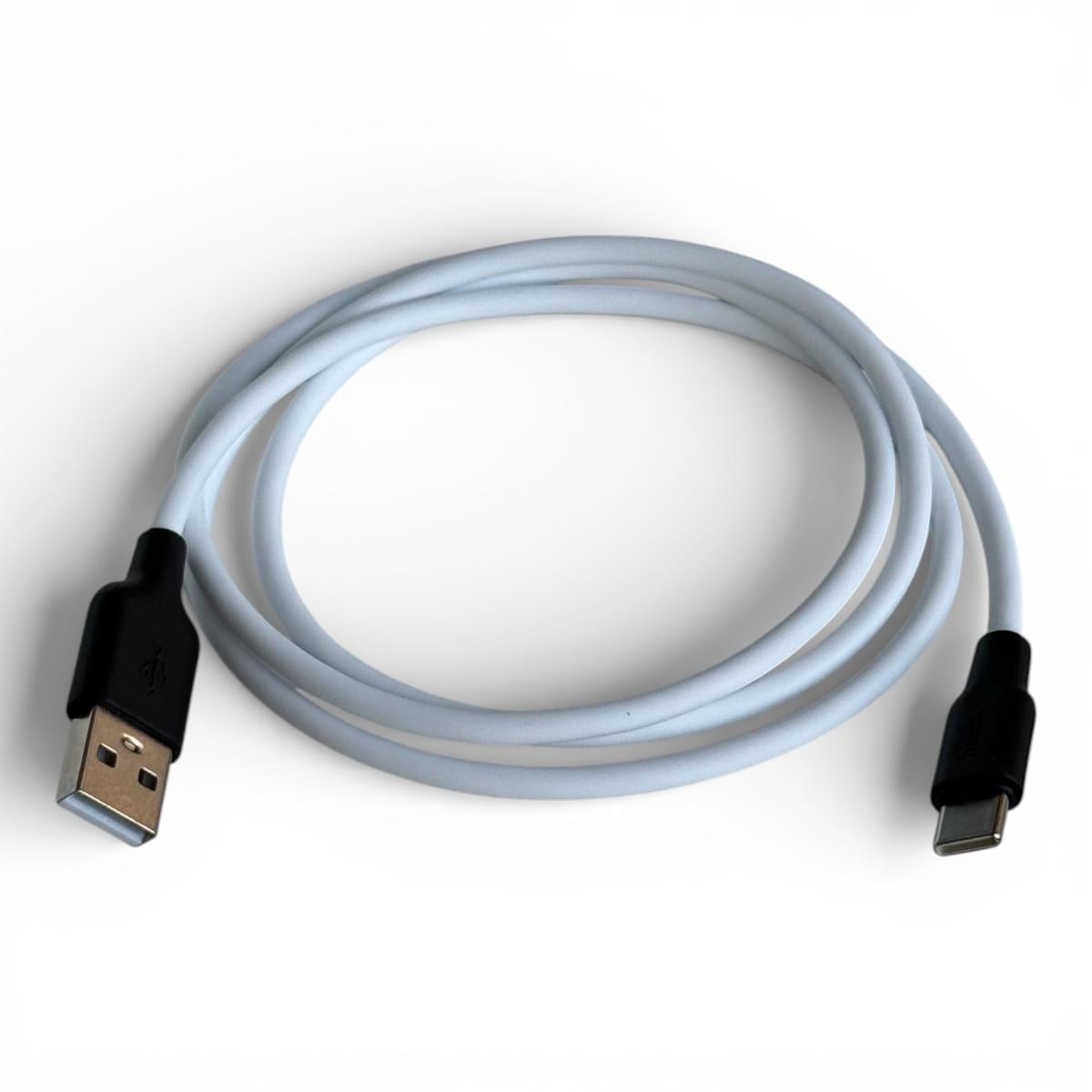 Кабель Hoco X21 силиконовый USB to Type-C 3A/60W 100 см White/Black (2955085590)