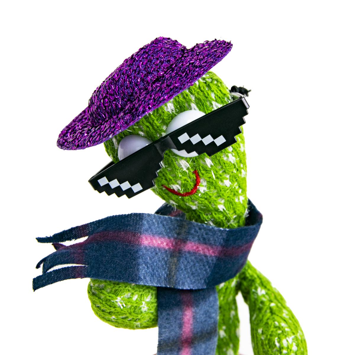 Интерактивная игрушка танцующий кактус повторюшка Dancing Cactus Зеленый (1009107-Green) - фото 3