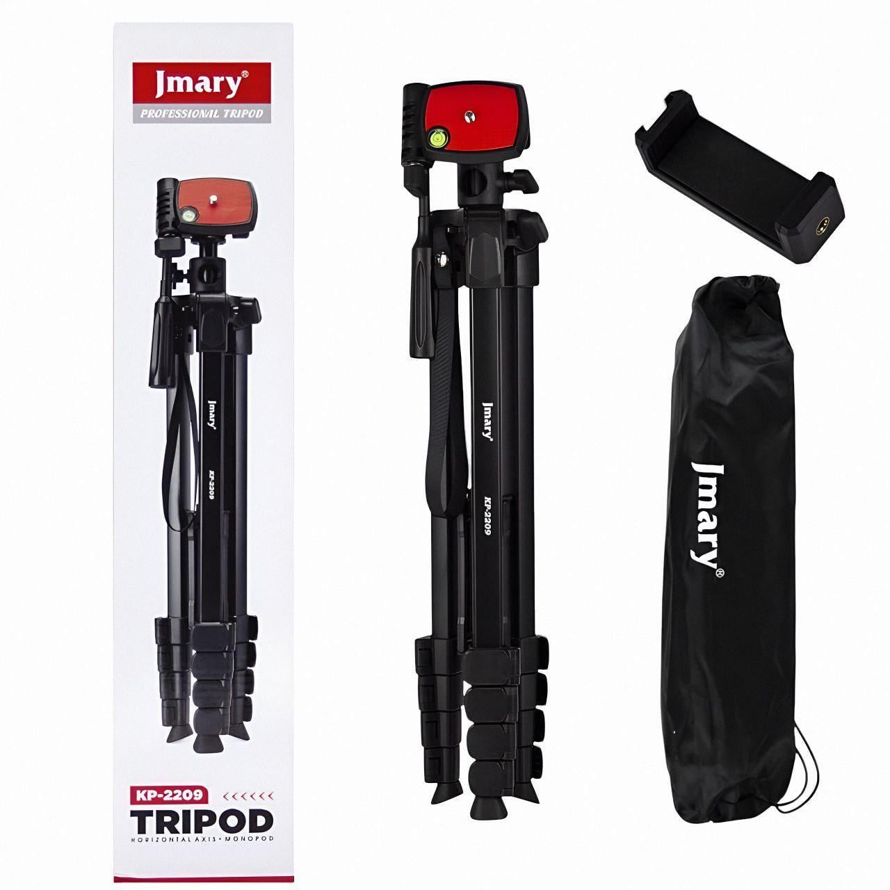 Штатив Jmary KP-2209 с горизонтальной осью/47–173 см/до 3 кг/3D-головка 1 кг