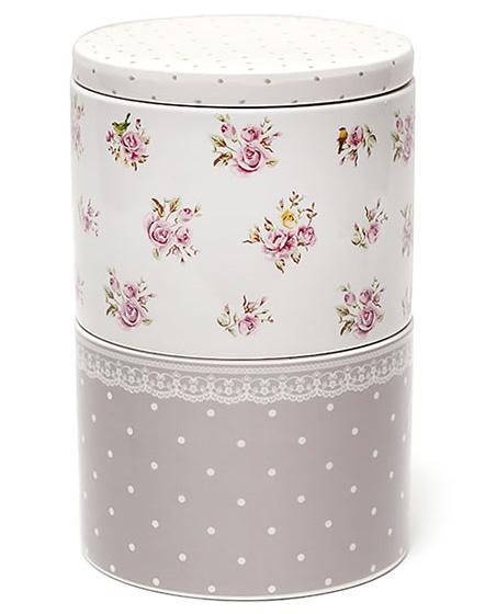 Набор банок Country Kitchen для сыпучих продуктов Ø 14,3 см высота 21,5 см 2 шт.  (BD-DK0028-D)