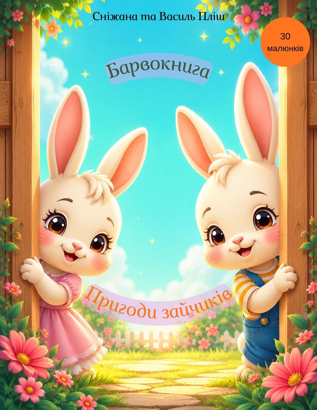 Барвокнига "Пригоди зайчиків"