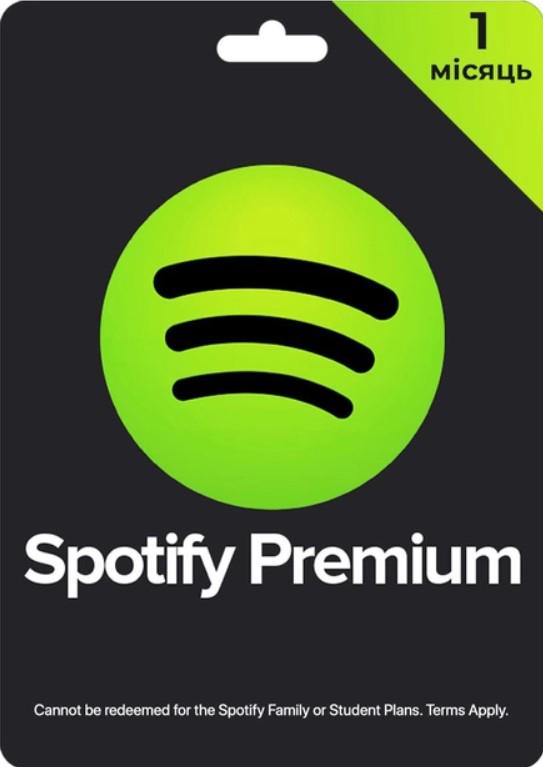 Підписка Spotify Premium на 1 місяць USA регіон (000262)