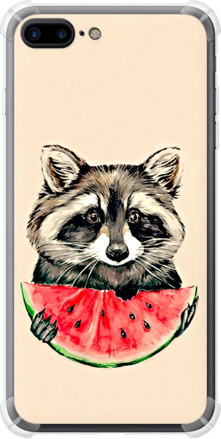 Чехол на iPhone 8 Plus Енотик с арбузом (4605sp-1032-42517) Чехол на iPhone 8 Plus Енотик с арбузом (4605sp-1032-42517)