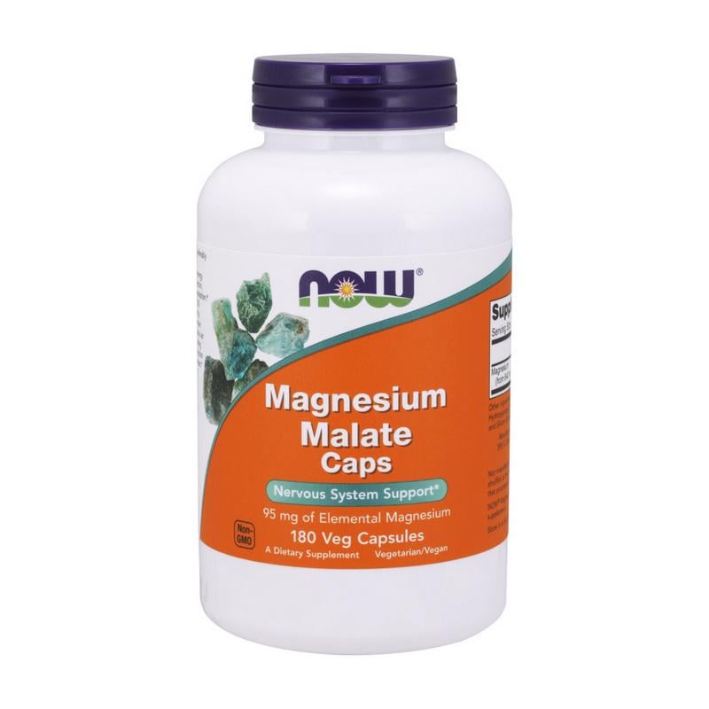 Магній малат NOW Magnesium Malate 180 вег. капс.