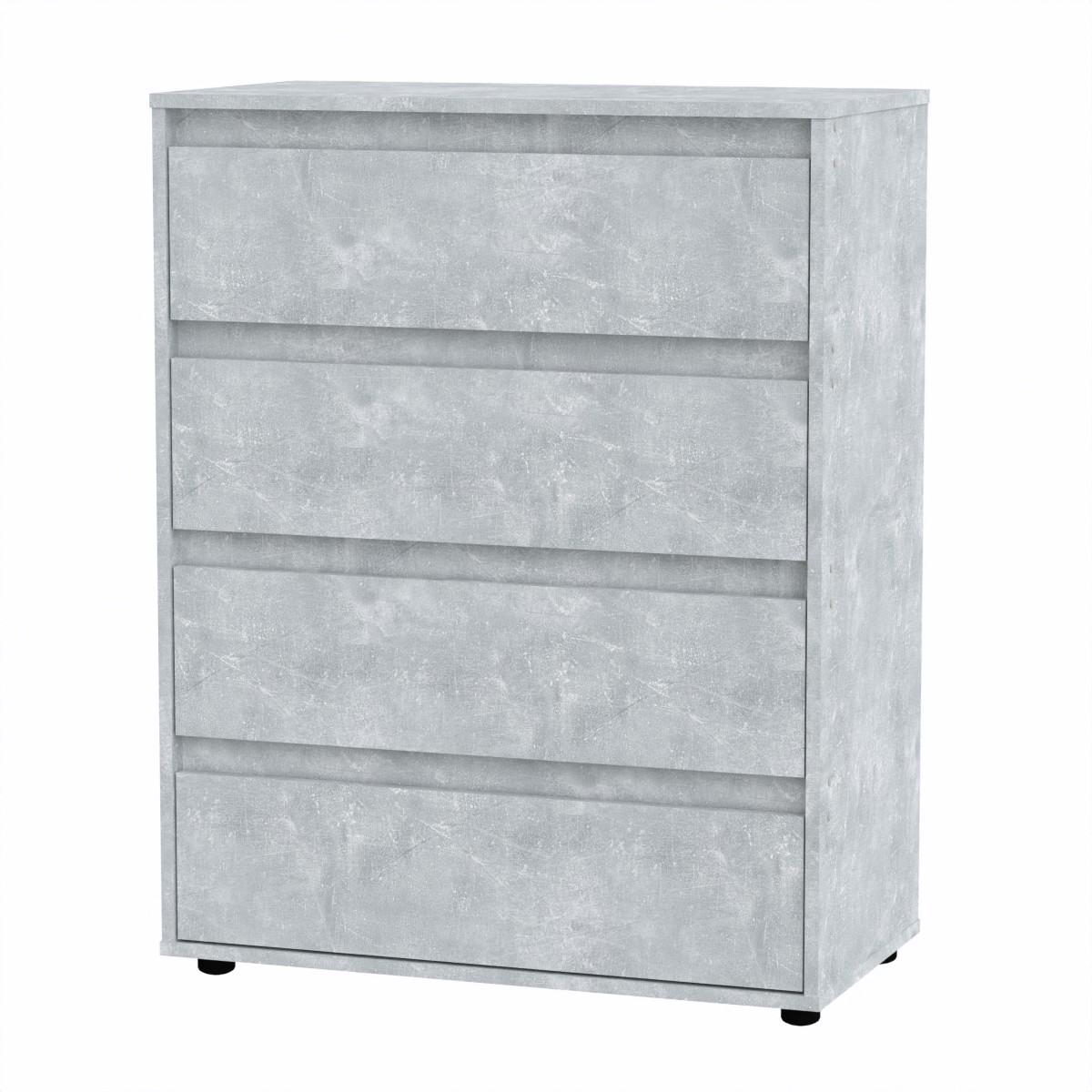 Комод на 4 ящика Компанит 4 80х42х103 см Бетон (17337)