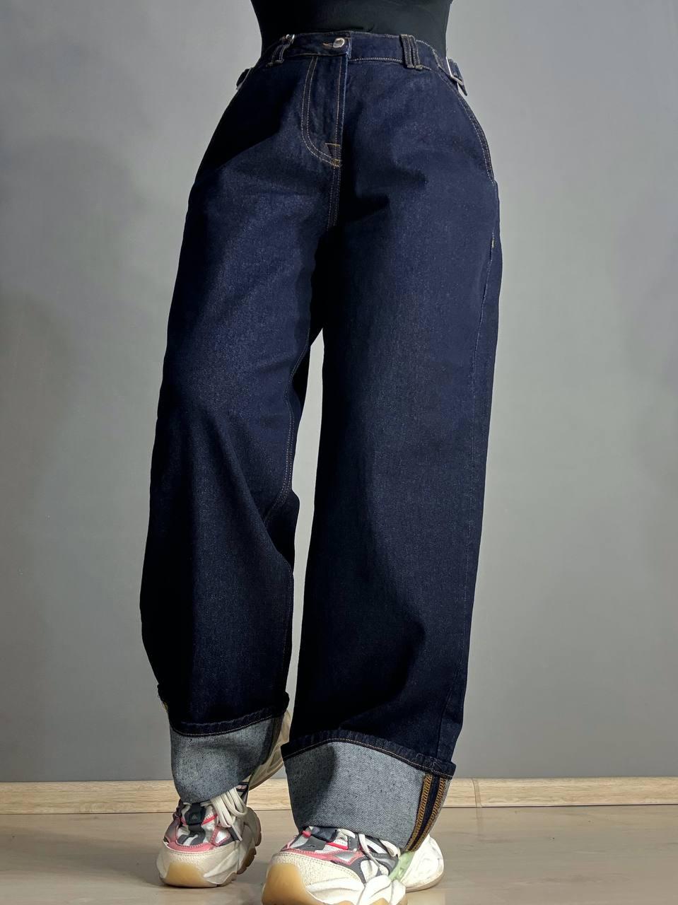 Джинси жіночі ITS Basic 3995 широкі з підворотом р. 42 Темно-синій (4814) - фото 3 Джинси жіночі ITS Basic 3995 широкі з підворотом р. 42 Темно-синій (4814) - фото 3