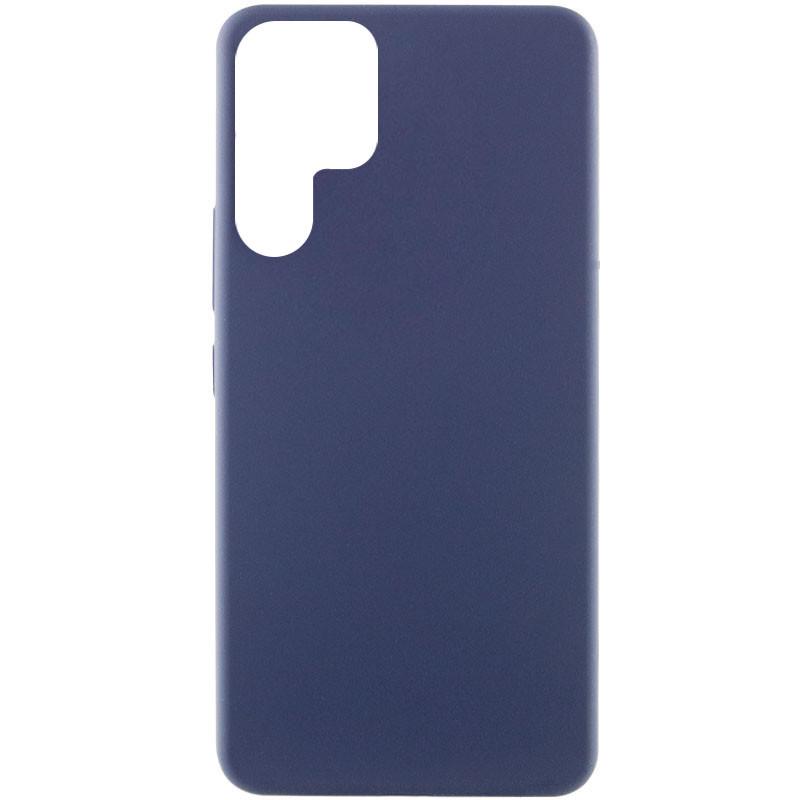 Противоударный чехол Silicone Cover Lakshmi Full Camera (AAA) для Samsung Galaxy S22 Ultra ТЕМНО-СИНИЙ / MIDNIGHT BLUE