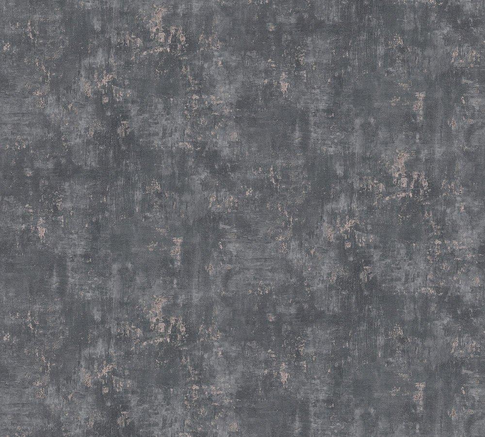 Обои флизелиновые AS Creation Della Natura 39679-3 винил горячего тиснения 1,06х10,05 м Графитовый