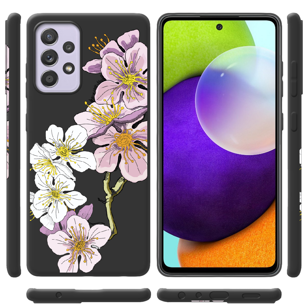 Чохол BoxFace Samsung A325 Galaxy A32 Cherry Blossom Чорний силікон (42084-cc4-42567) - фото 2