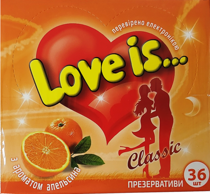 Презервативы Love is… Classic с ароматом апельсина 36 шт. (01228719)