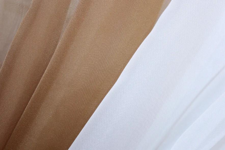 Комплект шторы/тюль шифон 280х150 см Коричневый/Бежевый/Белый (038к) - фото 5 Комплект шторы/тюль шифон 280х150 см Коричневый/Бежевый/Белый (038к) - фото 5