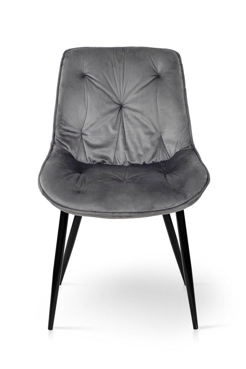 Стілець кухонний Мікс Меблі Прадо-R Чорний/Велюр/Сірий - фото 2 Стілець кухонний Мікс Меблі Прадо-R Чорний/Велюр/Сірий - фото 2