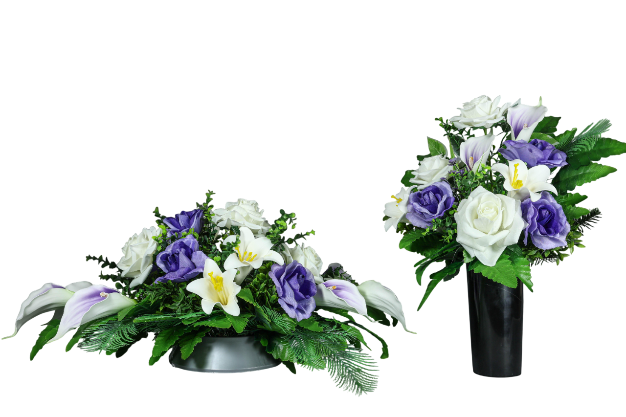 Набір меморіальний Gala decor велика квітковаа композиція та вазон