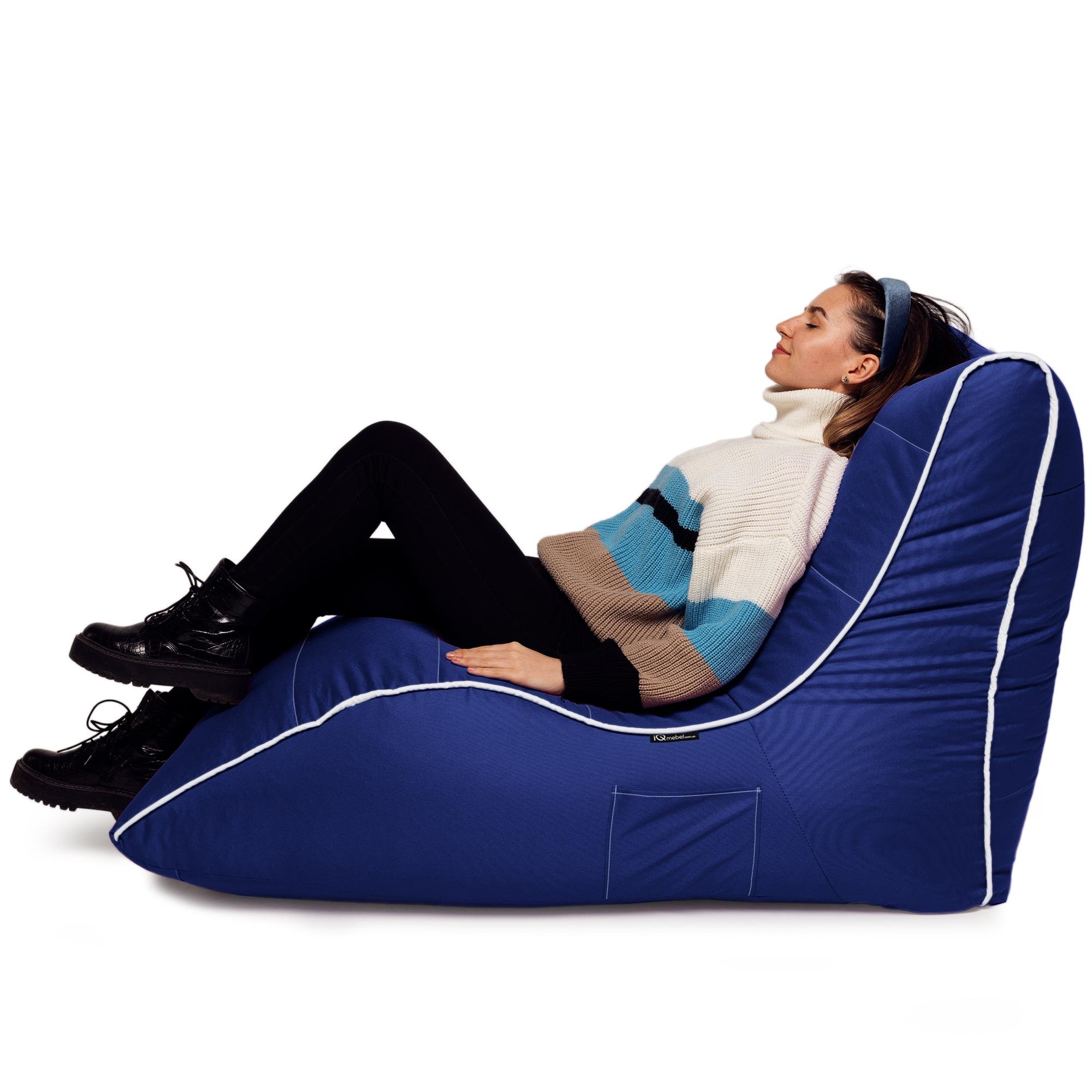 Крісло-мішок iQmebel Лежак 80х125 см оксфорд Синій - фото 4