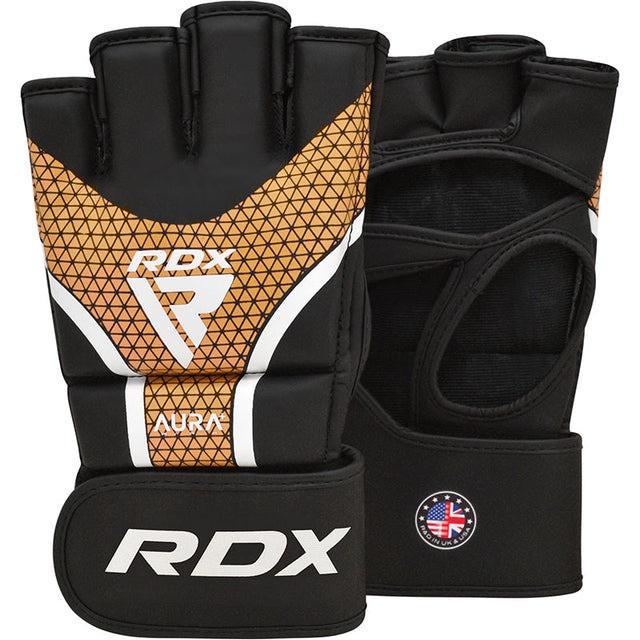 Рукавиці для ММА RDX AURA PLUS T-17 M Black Golden (3019802775)