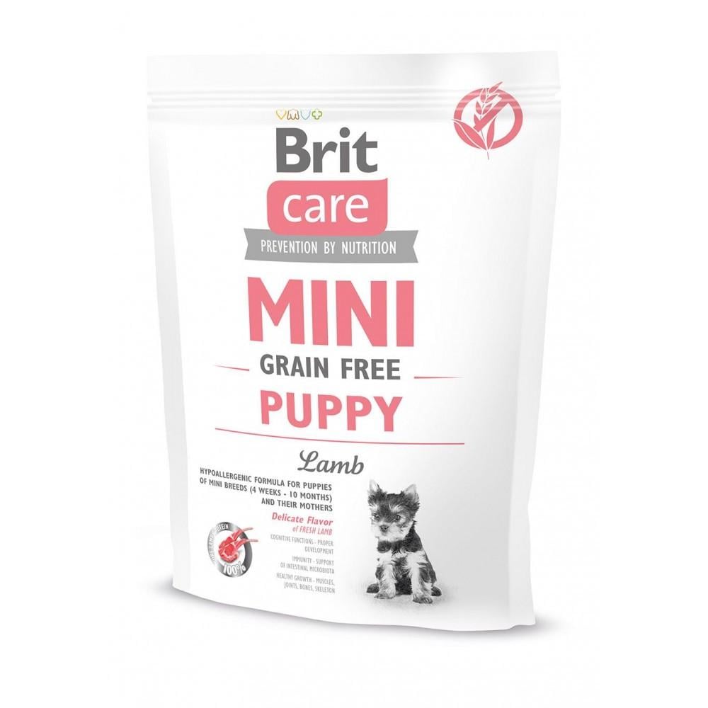 Корм сухий Brit CARE Grain Free Mini Puppy Lamb для цуценят та молодих собак мініатюрних порід з ягням 400 г (8595602520145)