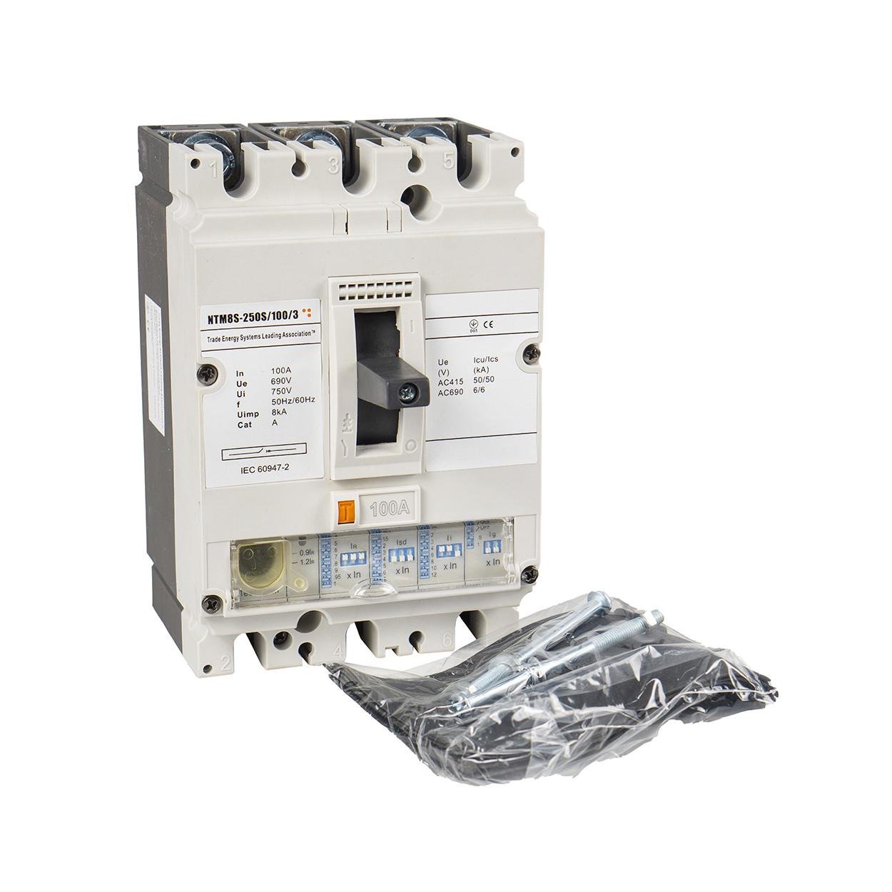 Автоматичний вимикач у литому корпусі TESLA NTM8S-250S/100/3 (37)